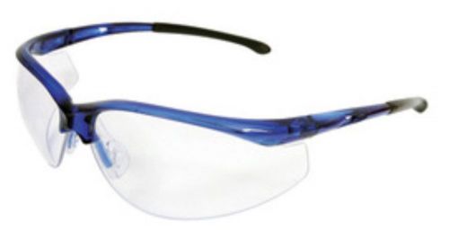 Radnor 64051309 Select Series Safety Glasses Blue Frame Clear Anti-Scratch Lens