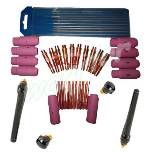 WL20 Tungsten Electrode Collet Body Back Cap Consumables for Tig Weld WP17 18 26