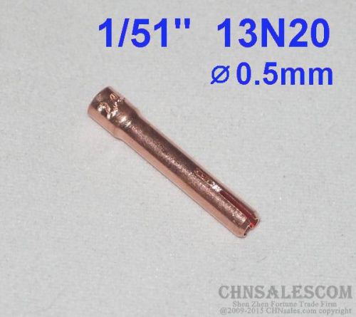 10 pcs 13N20 Collets for Tig Welding Torch WP-9 WP-20 WP-25  0.5mm 1/51&#034;