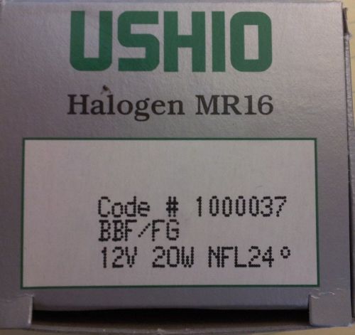 (6) USHIO Halogen MR16 #1000037 BBF/FG 12V 20W NFL24