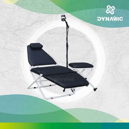 1 pc dental chair unit mobile patient chair set with operating light black new for sale
