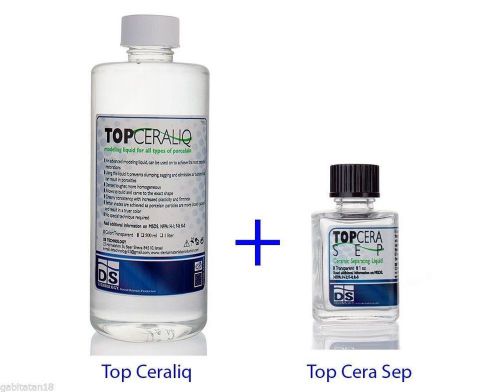 2 pcs of DENTAL Lab Ceramic Product -TOP CERALIQ + Top Cera Sep