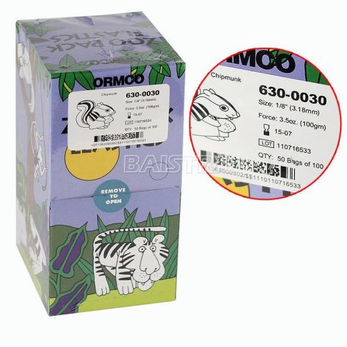 1 BOX New Dental Orthodontic Elastics Band Squirrel Force3.5 OZ,1/8&#034; 5000pc/box