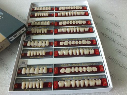 Artifical Teeth Shade B2 S32 Two Layered 4 x 28 Teeth Ruthenium Italy