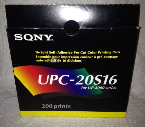 New Sealed Sony UPC-20S16 Color Printing 200 Pack for UP 2000 Series Printers