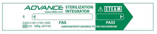 Advance steam sterilization integrator (100 count) for sale