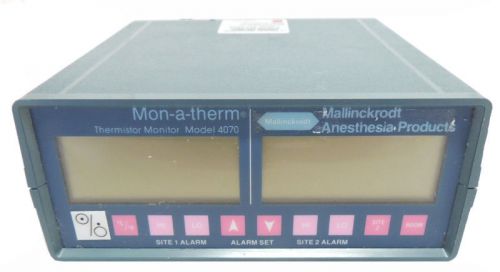 Mallinckrodt 4070 Mon-A-Therm Thermistor Monitor Anesthesia 2-Ch C/F / Warranty