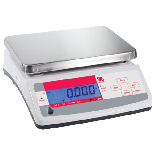 Ohaus V11P15 Valor 1000 Compact Food Scale, Cap. 15kg (33lb), Read. 2g (0.01lb)