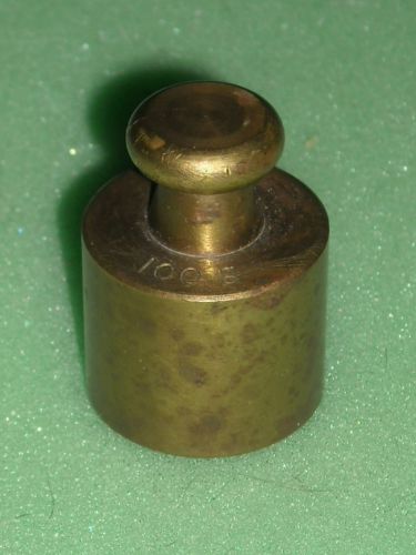 VINTAGE Single 100g (Grams) Solid Brass Balance or Calibration Weight