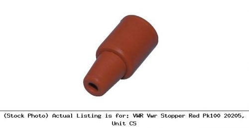 Vwr vwr stopper red pk100 20205, unit cs laboratory consumable for sale