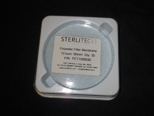 (25) sterlitech 10.0um polyester 90mm membrane filter, pet1009030 for sale