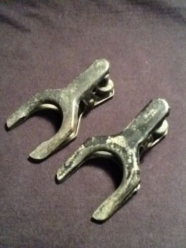 Lot of 2) Thomas Laboratory Steel Pinch Clamps for Spherical Glass Joints No.35