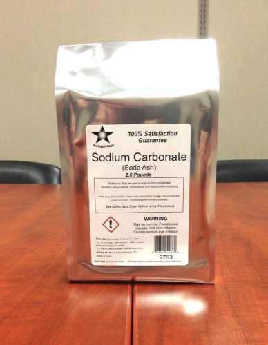 Soda ash (sodium carbonate) 100 grade 2.5 lb pack w/ free shipping!! for sale