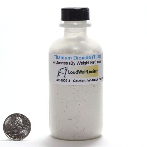 Titanium dioxide 1/4 pound ultra-fine powder in screw-top bottle  fast from usa for sale