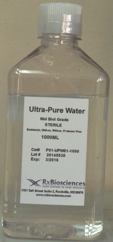 UltraPure Water, Mol Biol Grade Sterile (DNAse/RNAse/Protease Free) &gt;12 in stock