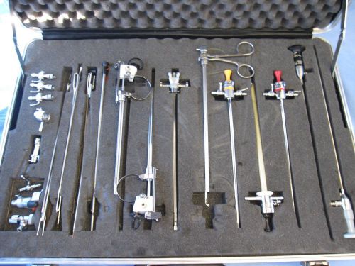 Circon acmi 4mm cystoscope/resectoscope set w/sheaths, working elements,fo cable for sale