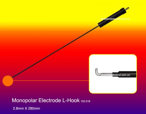 2.8X280mm Monopolar Electrode L Hook Laparoscopy