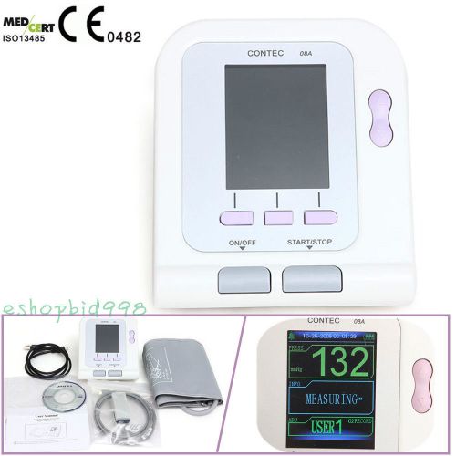 Ce color tft digital blood pressure monitor patient moniter wit free software pc for sale