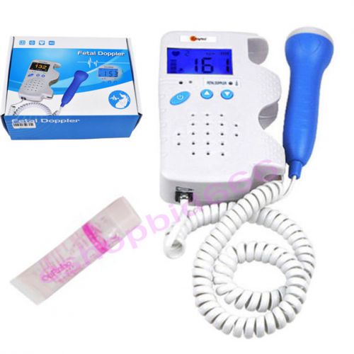 New FDA Fetal Dopper baby heart monitor+Gel with Sound for pregnant woman use CE