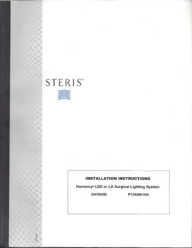 Steris Installation Instructions for Harmony LED/LA Surgical Lighting P129389059