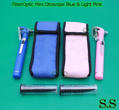 Pro Physician 2.5V Halogen Light FiberOptic Otoscope Diagnost Blue &amp; Light Pink