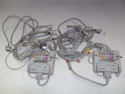 Lot 2) Philips M1700-69501 Patient Lead Cables ECG Acquisition Modules
