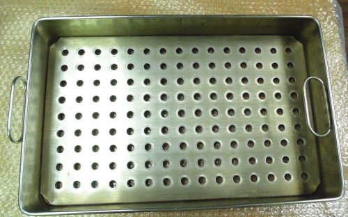 Medical/surgical instrument sterilization tray 19 1/4&#034; x 12 1/2&#034; x 3 1/4&#034; for sale