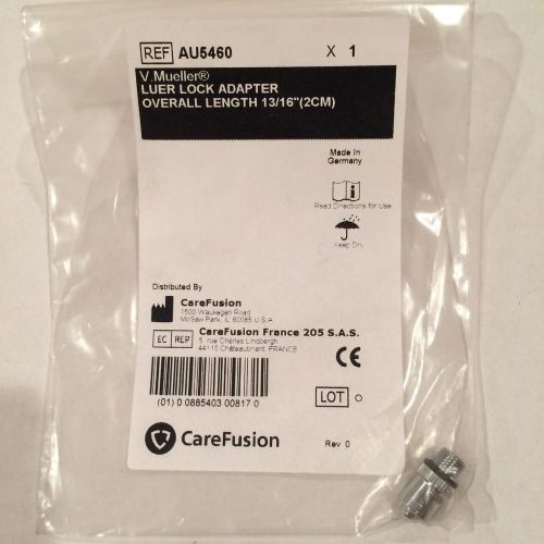 V mueller ref au5460 luer lock adapter length 13/16&#034; new in bag for sale