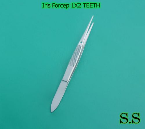10 Iris Forceps 4&#034;Surgical Veterinary Istruments1x2 Teeth