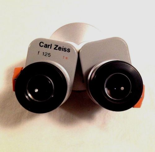 Carl Zeiss Opmi Microscope Straight Binocular F=125 T * With 16 x Eyepieces.