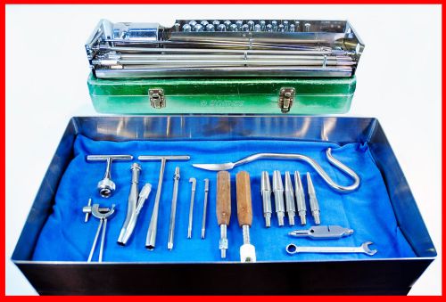 Synthes reamer set &amp; nail remover / extraction set: 45+ instruments &amp; trays nice for sale