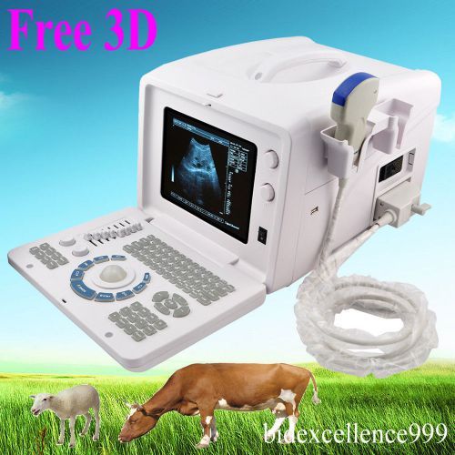 Portable ultrasound machine scanner 3.5mhz convex probe free 3d veterinary use for sale