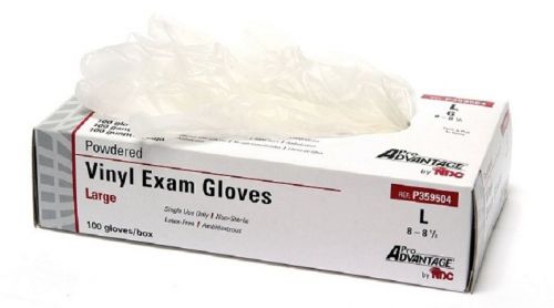 Pro advantage vinyl powder free exam gloves xs/s/m/l/xl - box or case for sale