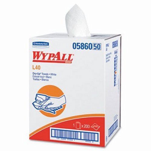 Wypall L40 Dry-Up Disposable Towels, 200 White Towels (KCC 05860)
