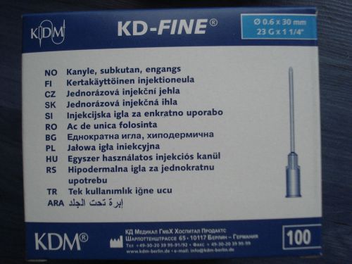 Medical Needles, Hypodermic Sterile, Injections Ink Cartridges, KDM 50pcs ?23G