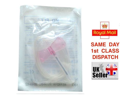 CHOICE OF QUANT. 18G 1.2x19 3/4 INCH PINK BUTTERFLY CANNULA FAST FREE ink CHEAP