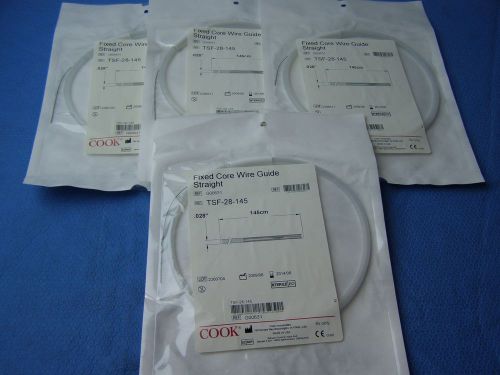 Lot of 4 cook medical fixed core guidewire straight ref: g00631. for sale