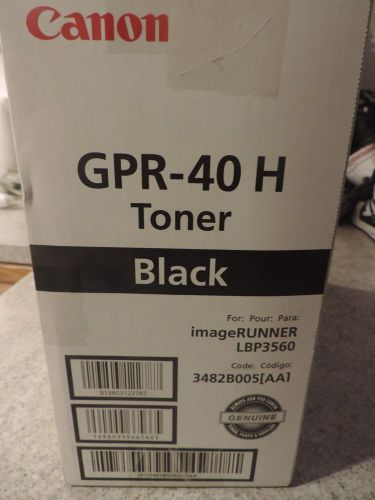 NEW  Canon 3482B005 GPR-40 H Black Toner for the iR LBP3560 Sealed