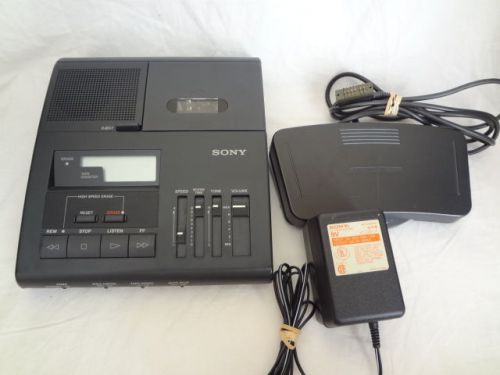 Sony Microcassette Transcriber System  BM-850T Foot pedal, power supply. Used.
