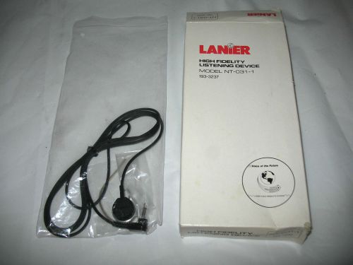 NIB Quality OEM LANIER NT-031-1 HIGH FIDELITY EARPHONE / Lstening Device Japan