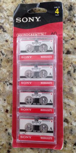 Sony mc-60 microcassette 4 pack new un-opened 60 minute micro cassettes for sale