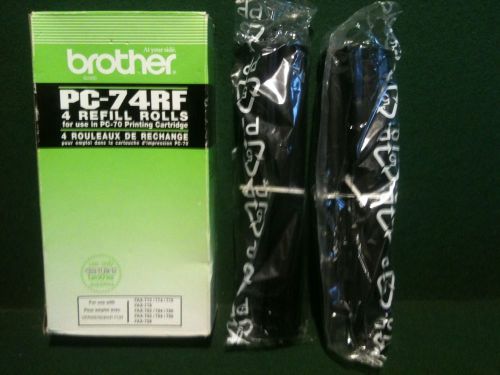 2x BROTHER PC-74RF Fax Refill Rolls New in Box