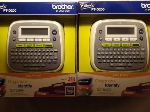 Qty 2 (TWO) Brother P-Touch PT-D200 Label Makers Incl. 2 (TWO) Sample TAPES!!
