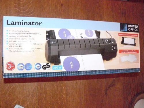 hot &amp; cold Laminator Laminating Machine with pouches &amp; paper / pouch cutter BNIB