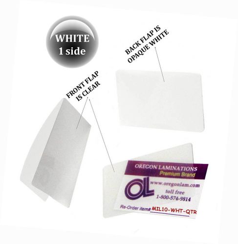 White/clear military card laminating pouches 2-5/8 x 3-7/8 qty 25 by lam-it-all for sale