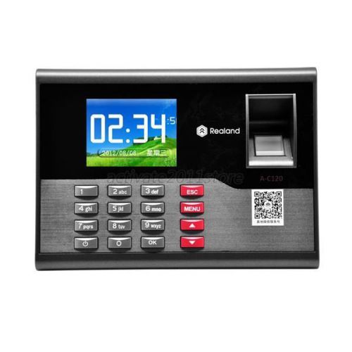 Realand AC120 Fingerprint Time Attendance Clock Employee Payroll Recorder A38