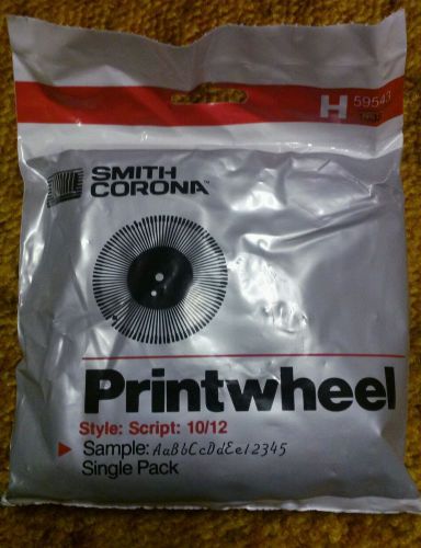 NEW SMITH CORONA H Series Printwheel H 59543 1038 script 10/12