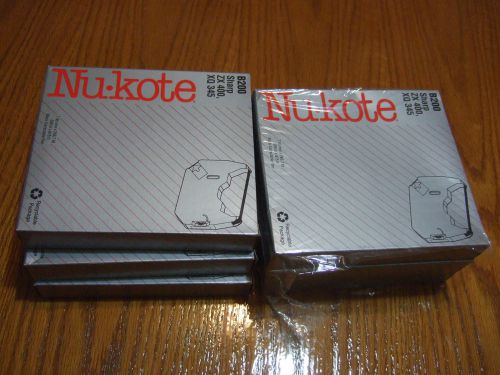 Lot  of  Six (6)  NU KOTE RIBBONS SHARP B200 FOR ZX 400 AND XQ 345