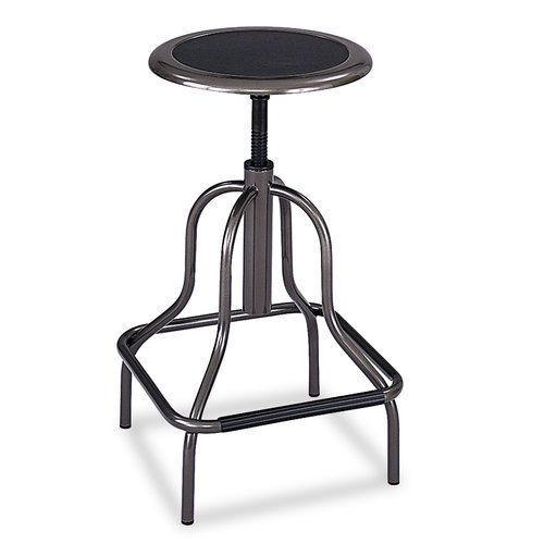 Safco saf6665 diesel backless industrial stool high base black leather seat in b for sale