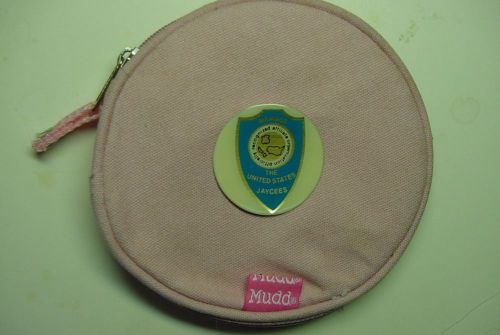 MEMBER US JAYCEES LOGO MUDD 12 CD PINK DENIM CASE HOLDER NEW